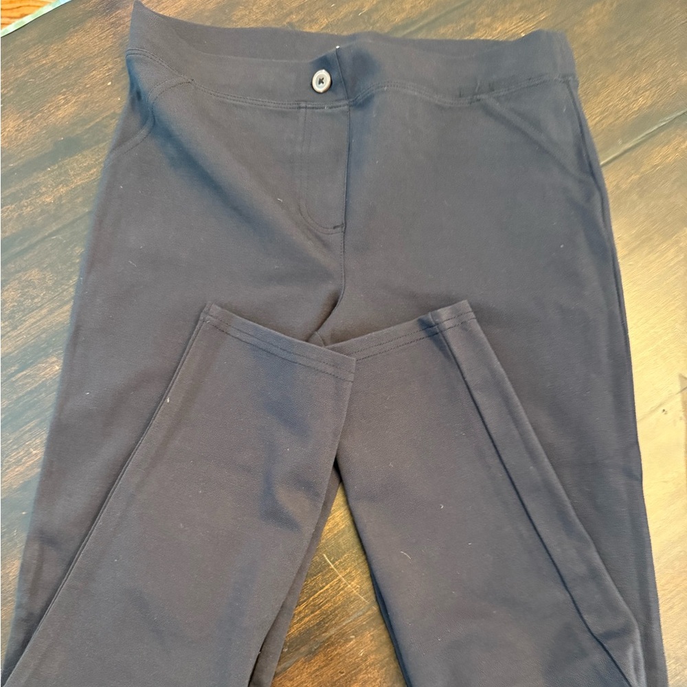 Amazon Essentials Girls Black Leggings Sz XL/12 Faux Button